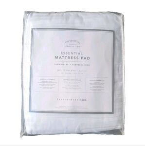 Pottery Barn Teen Essential Mattress Pad Cover Full NWT White Hypoallergenic